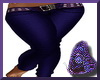 Sexy Purple Belted Jeans