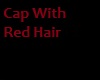 black cap with red hair