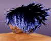 black/iceblue spiky hair
