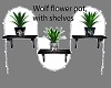 wolf flower pot with she