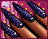 Xmas Purple Nails 🎄
