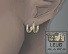 Earrings Gold Double 18K