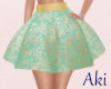 Aki .Fleur Skirt .Leaf