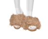 ROSE GOLD FURRY SLIDES