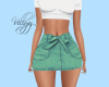 Green Denim Skirt!