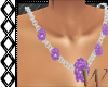 Purple Rose Necklacee