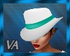 Zanya Fedora (whit-teal)