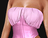 $ Long pvc corset pink
