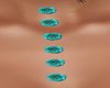 Teal Flow Chest Piercing