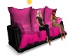 pink standard couch