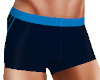 blue spandex swim trunk