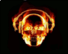 Flaming Skull headphones