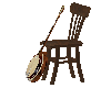 1880s Banjo & chair