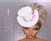 White Burlesque Top Hat