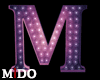 M! M Pink Letter Neon
