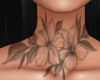 neck flower tattoo | DRV