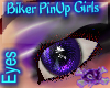 Biker PInUp Purple Eyes