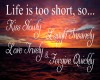 Life Quote Framed Pic
