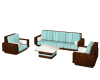 (D) TEAL COUCH SET
