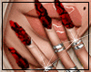 Snake Nails Red