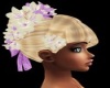 blonde bride purple&whit
