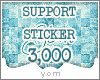 .Y. Support Sticker 3000