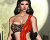 Q! Orange Glitter Saree