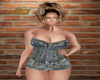 jean corset + shorts