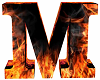 3D Letter M Fire