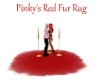 Pinkys Red Fur Rug