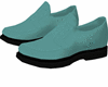 Teal Lace Loafers