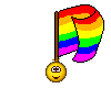 Gay Pride flag smiley lg