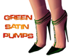 [NW] Green Satin Pumps