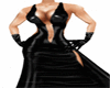 Latex pvc black gown