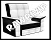 BLACK AND WHITE RECLINER