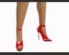 Red pvc heels