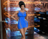 -1m- Blue fishnet dress