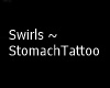 Swirls Stomach Tatoo