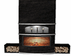 Black fireplace