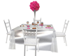 WHITE & PINK GUEST TABLE