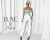 LUXE Pant Fit Wht Celery