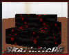 Black and red star couch
