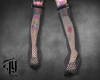 666 l star fishnet boots