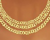 Triple gold necklace F