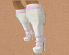 spiked white fur boots