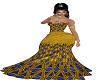 Blue/Gold African Gown