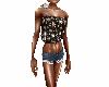 NS Brn Flower Top/Shorts