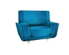 blue poseless chair