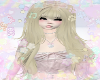 blonde hair with bangs