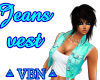 Veste jeans vert d'eau